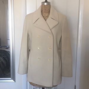 💫Calvin Klein Cream Pea Coat